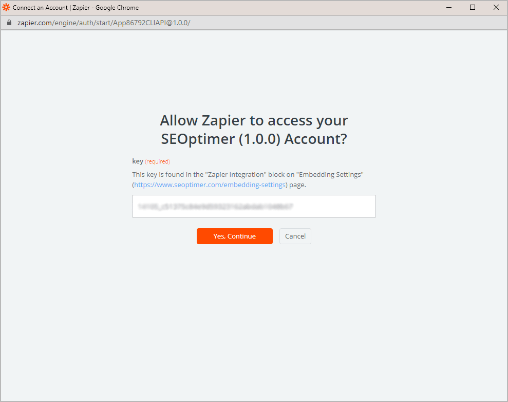 Zapier anahtarı